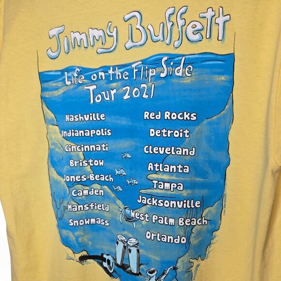 Jimmy Buffet Concert Tee Men's 2021 Life on the Flip Side Tour Margaritaville M - Picture 5 of 6